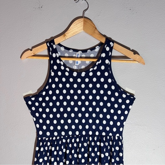 Euovmy Women's Sleeveless Dress Casual Loose Summer Maxi with Polka Dot Size S - Picture 2 of 12